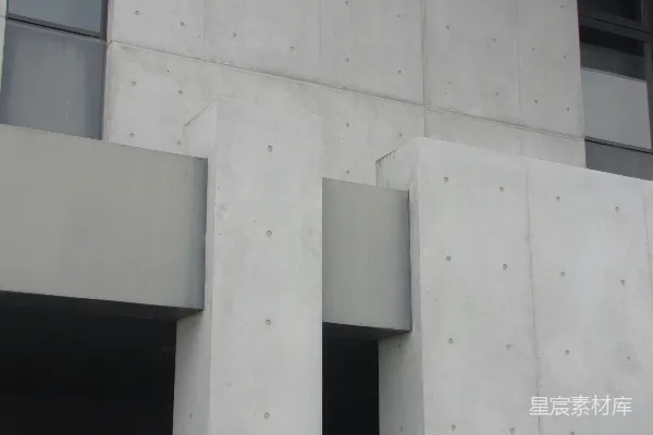 高清摄影 现代化的混凝土建筑，带有黑色窗户