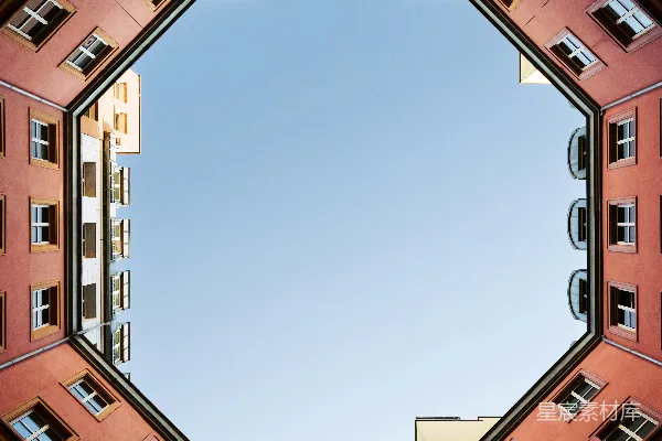 高清摄影 从地面仰视一栋建筑