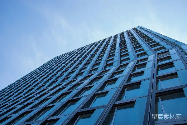 高清摄影 白色和蓝色的混凝土建筑