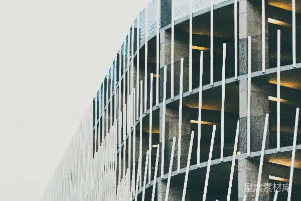 高清摄影 现代化的停车场，拥有独特的建筑设计。