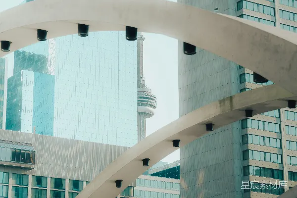 高清摄影 现代建筑与城市建筑和树木结合的风格