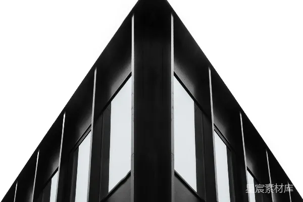 高清摄影 一张黑白照片，展示了一栋建筑物。