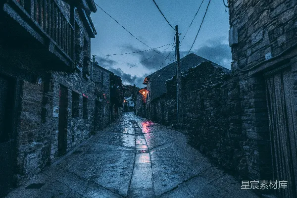 高清摄影 白天建筑物之间的空旷街道