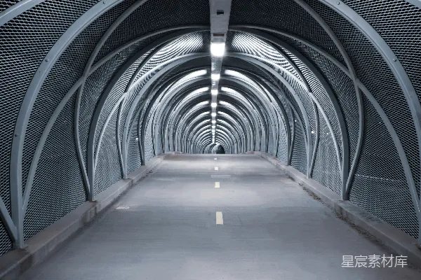 高清摄影 灰色隧道