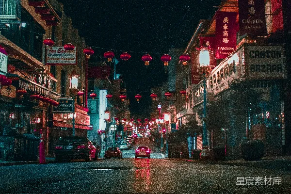 高清摄影 广州夜市的店铺橱窗