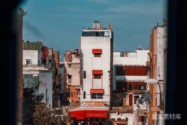 高清摄影 从窗户看城市的情景