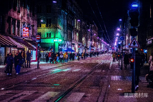 高清摄影 繁忙的夜晚城市街道