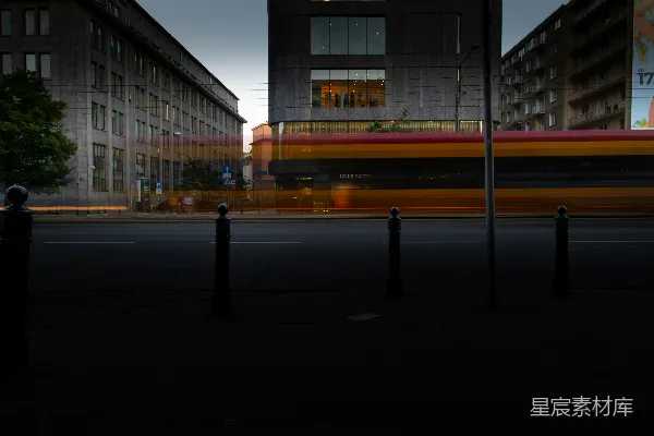 高清摄影 夜间道路上车辆的延时摄影
