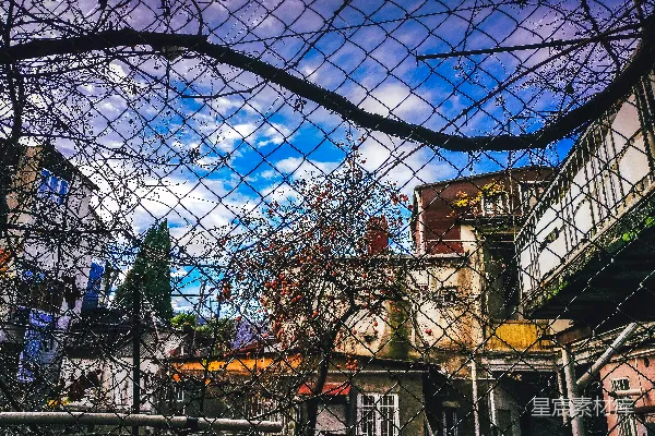 高清摄影 黑色链条围栏