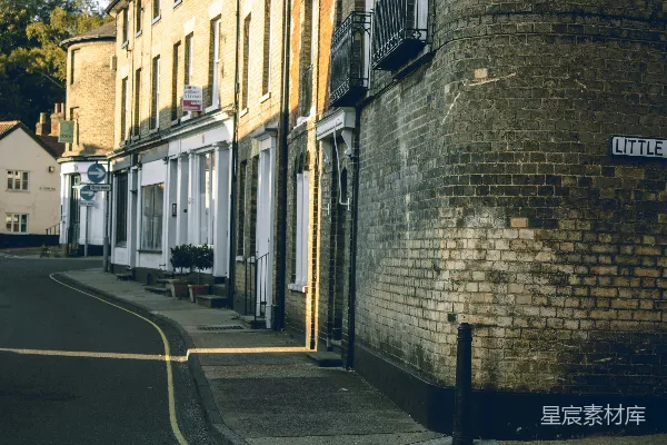 高清摄影 建筑物附近的道路