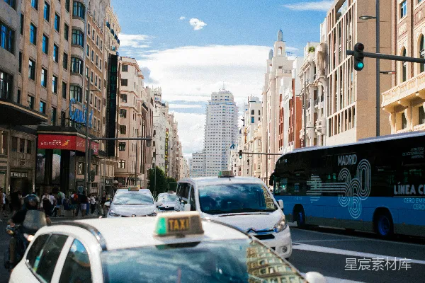 高清摄影 繁忙的城市街道