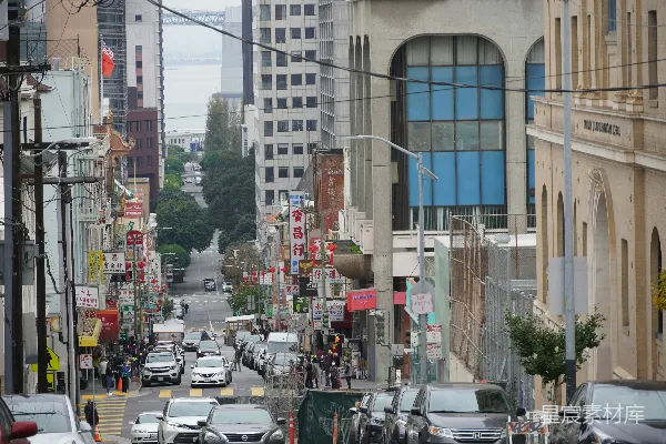 高清摄影 一条繁忙的城市街道