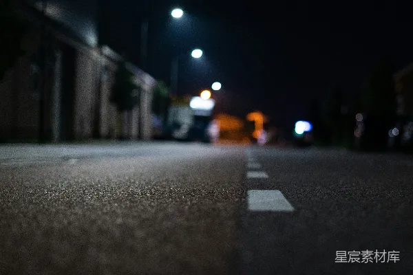 高清摄影 夜晚的柏油马路