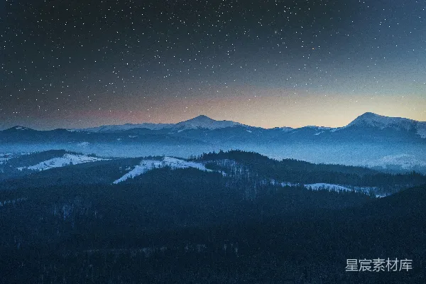 高清摄影 山地夜景照片
