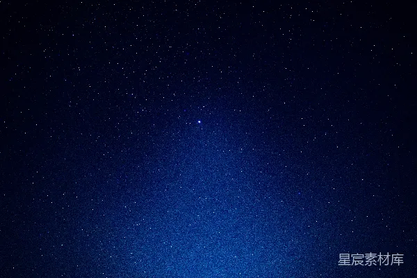 高清摄影 夜晚的蓝天中有星星。