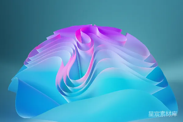 高清摄影 一个蓝底上的蓝粉抽象物体