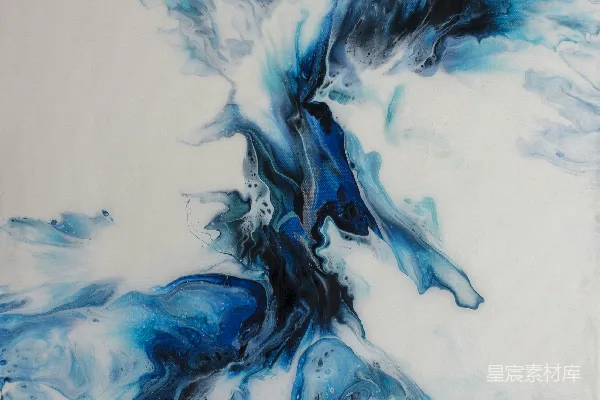 高清摄影 蓝白抽象画