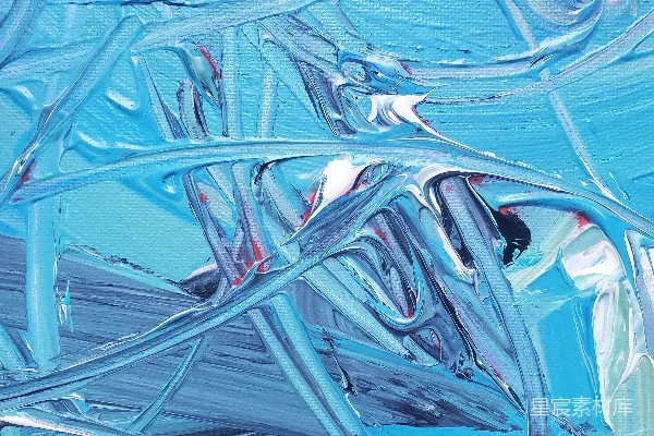 高清摄影 蓝红抽象画
