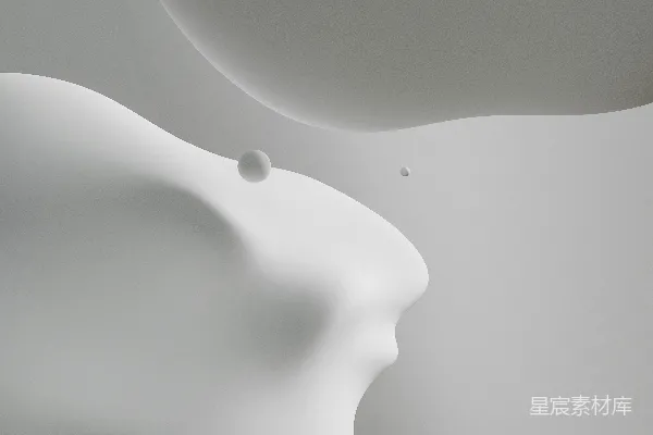 高清摄影 一个抽象的白色背景上有一滴水。