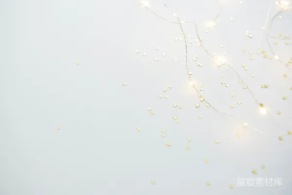 高清摄影 白色底座上的星星亮片