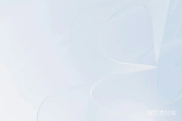 高清摄影 摘要，柔和背景上的流动白线条。
