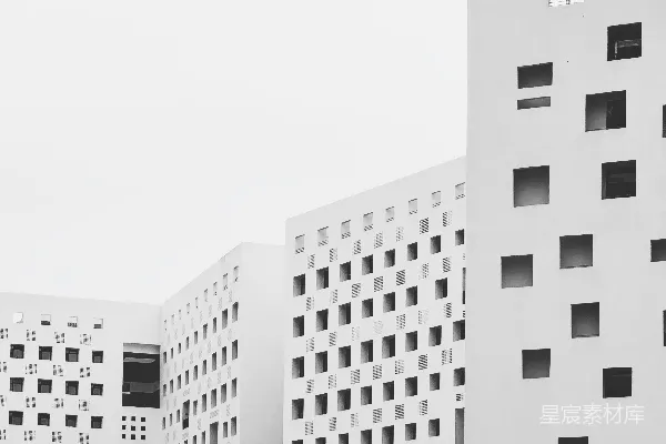 高清摄影 白墙建筑在白天空下