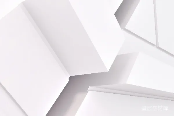高清摄影 抽象的白色几何形状及其阴影