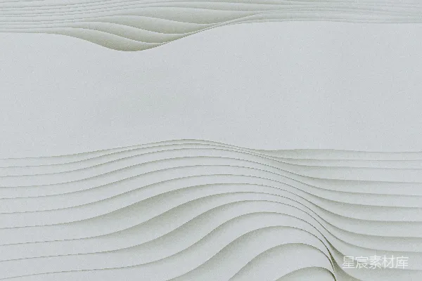 高清摄影 抽象的白色波浪线形成了一个极简主义的背景。