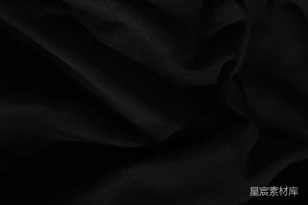 高清摄影 皱巴巴的黑色布料纹理