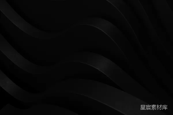 高清摄影 一个抽象的黑色背景，带有波浪线。