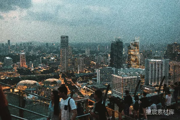 一群人在屋顶上俯瞰着一座城市