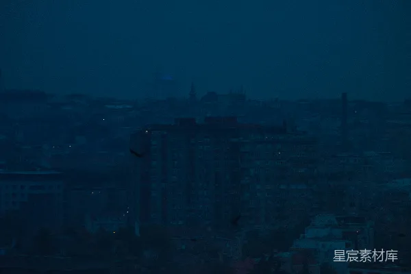 高清摄影 高层建筑在夜间