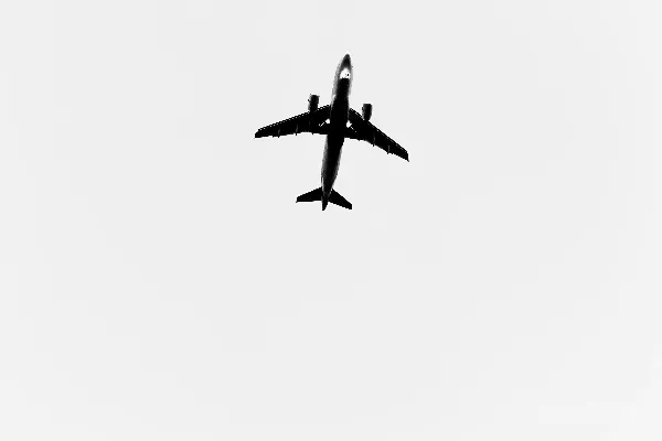 高清摄影 空中飞行的黑色飞机