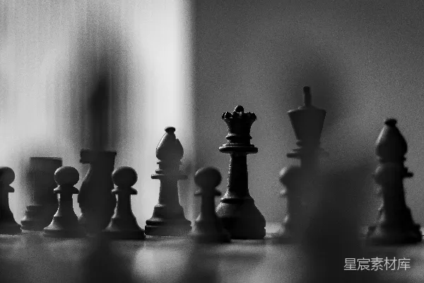 高清摄影 一副棋盘上的棋子