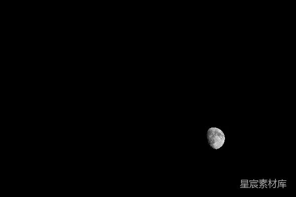 高清摄影 夜空中满月升起