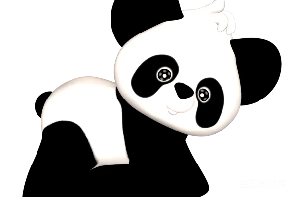 元素素材 卡通熊猫形象