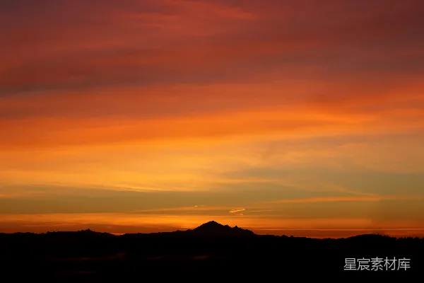 高清摄影 夕阳下山的剪影