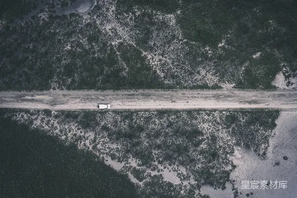 高清摄影 车辆在道路上的航拍