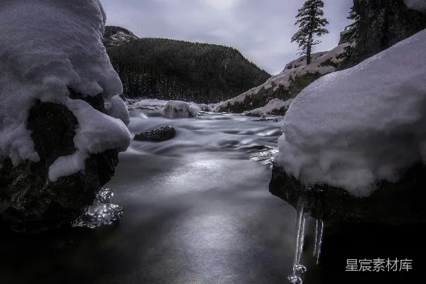 高清摄影 被雪覆盖的山