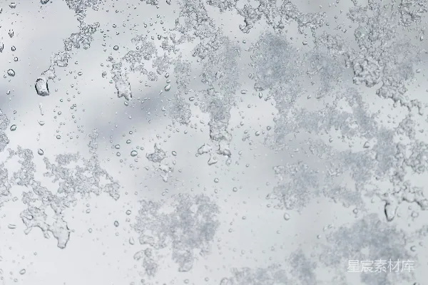高清摄影 玻璃上雪花和水滴的特写