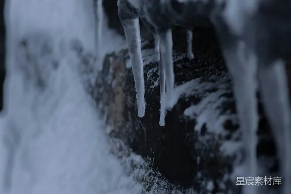 高清摄影 白昼的积雪覆盖地面