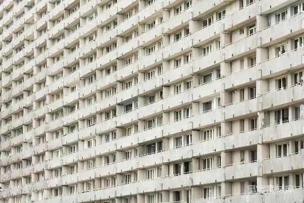 一栋有很多窗户的高大建筑