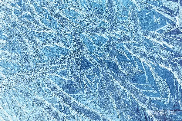 高清摄影 窗户上冰晶的特写