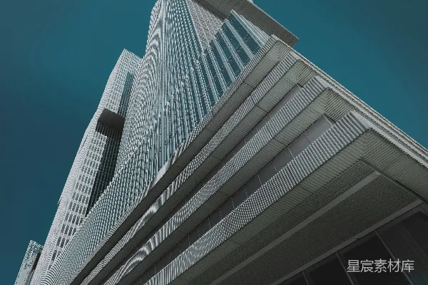 白混凝土建筑在蓝天白云下的白天景象