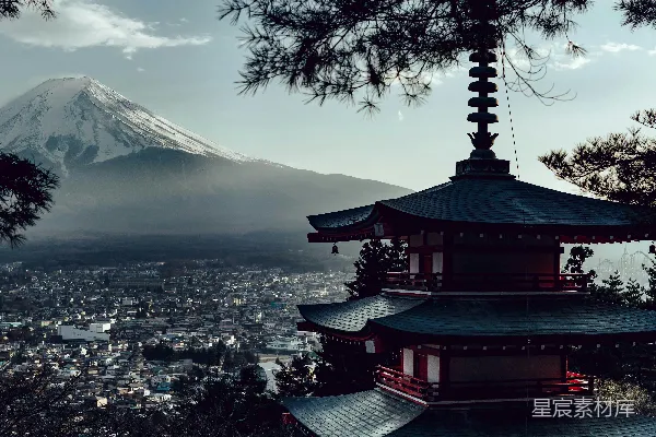高清摄影 白天的富士山