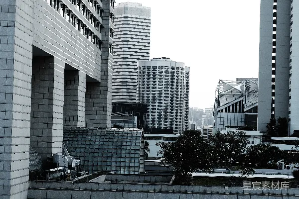 现代 skyscrapers 在 城市 天际线 中