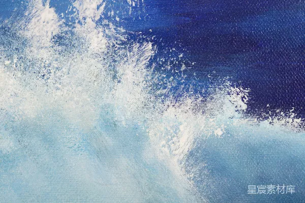 海洋中的一幅波浪画
