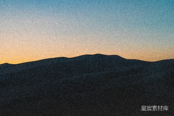 夕阳下山的轮廓