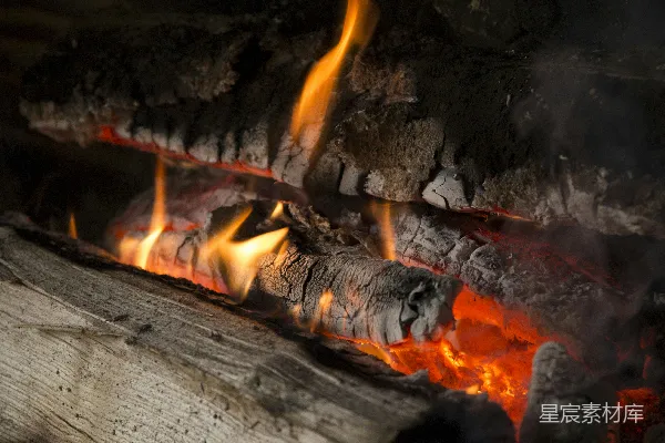 高清摄影 点燃的木柴
