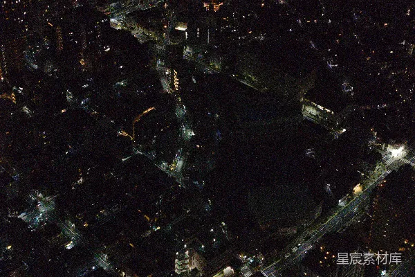 城市的夜景俯视图